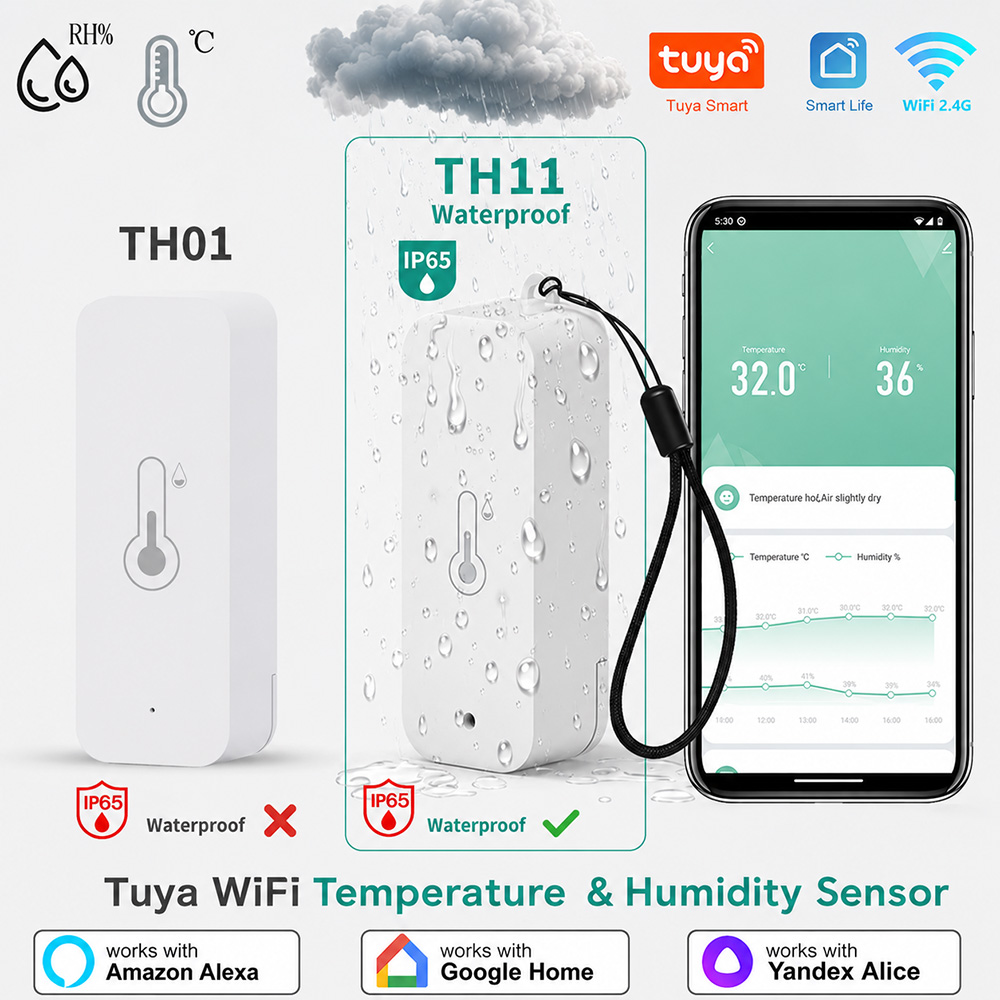 Smart Garden Arduino - Wodoodporny czujnik temperatury i wilgotności IP65