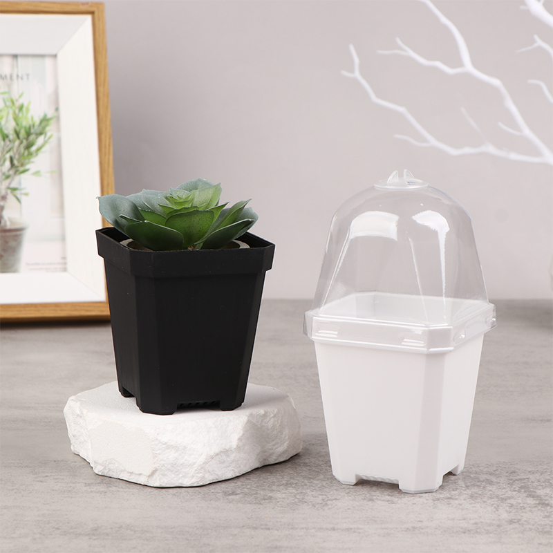 Smart Garden Domes - 5Pcs Square Small Flower Pot Nursery