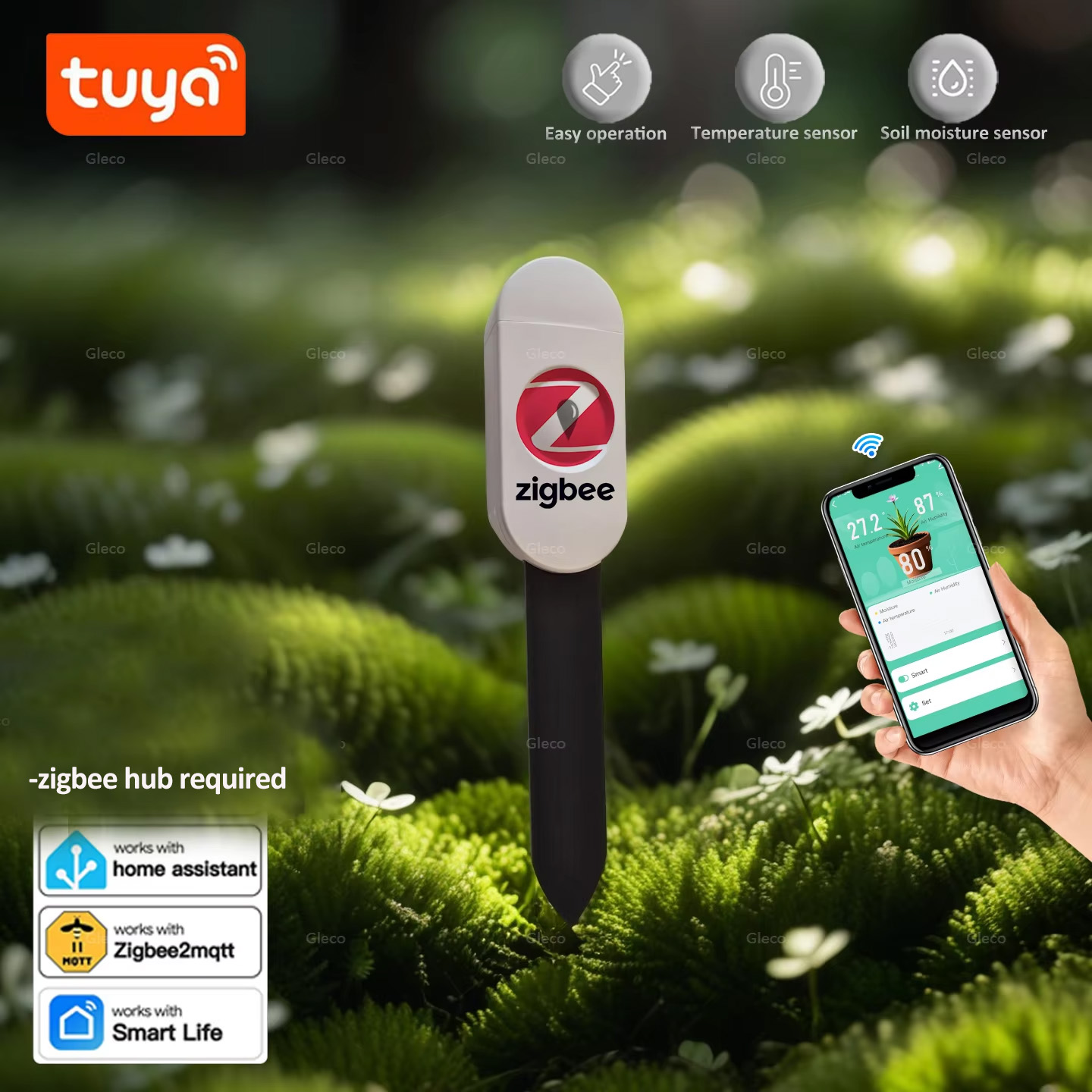 Smart Garden Moisture Sensor - Czujnik wilgotności gleby Tuya Smart Life