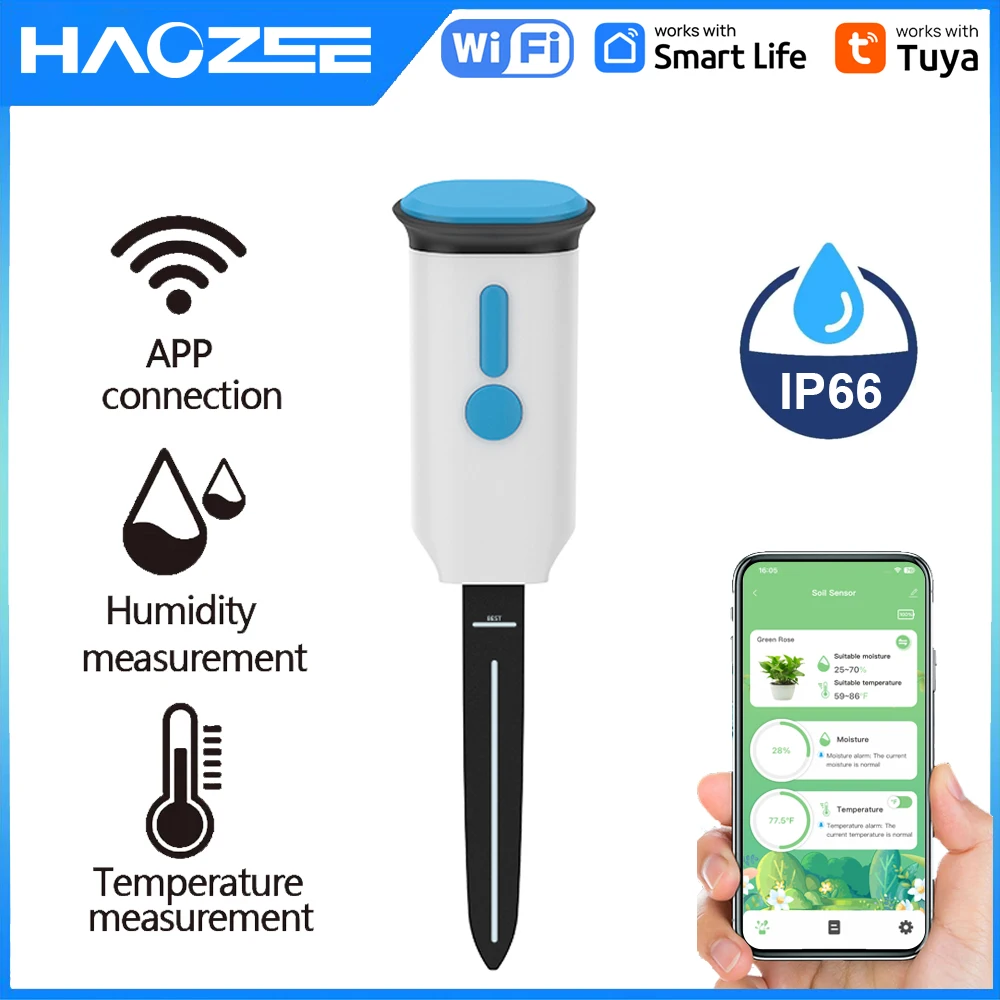 Smart Garden Moisture Sensor - Haozee Tuya Inteligentny Czujnik Wilgotności Gleby