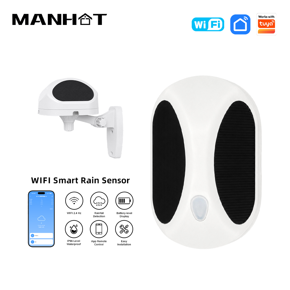 Smart Garden Arduino - MANHOT WiFi Inteligentny Czujnik Deszczu IP65