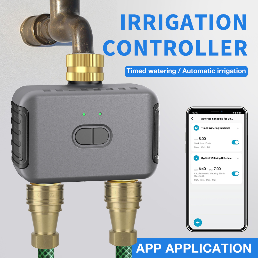 Smart Garden Watering System - Programator podlewania Tuya 2 strefy, automatyczny