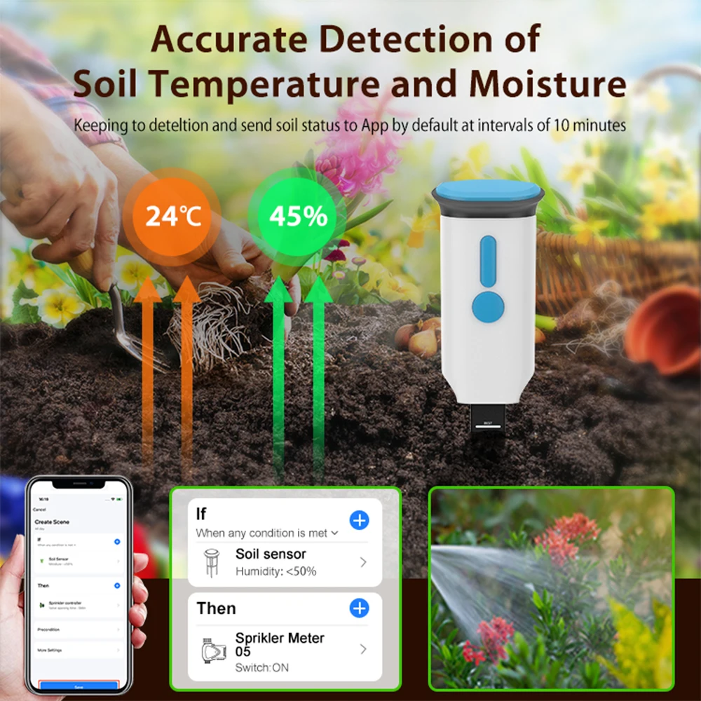 Haozee Tuya Inteligentny Czujn – Smart Garden Moisture Sensor recenzja i cena